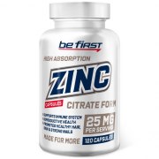 Заказать Be First Zinc citrate 25мг 120 капс N